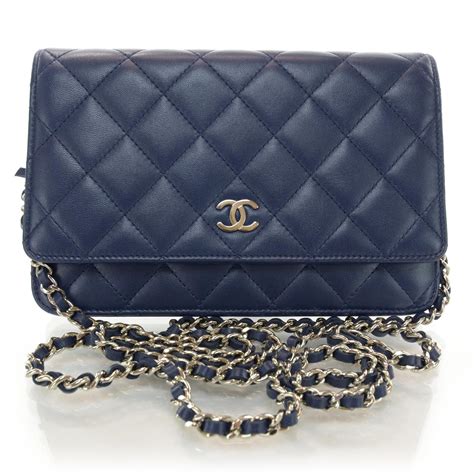 chanel woc navy blue|chanel wallets on chain.